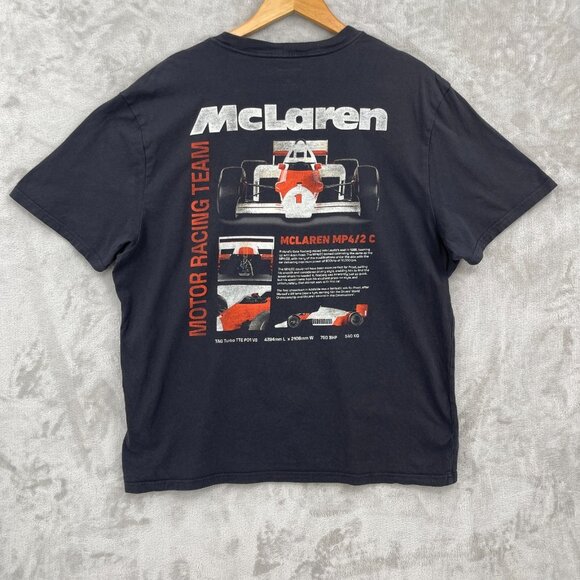 McLaren Motor Racing Team Double Sided Graphic Tee Black - Picture 1 of 9